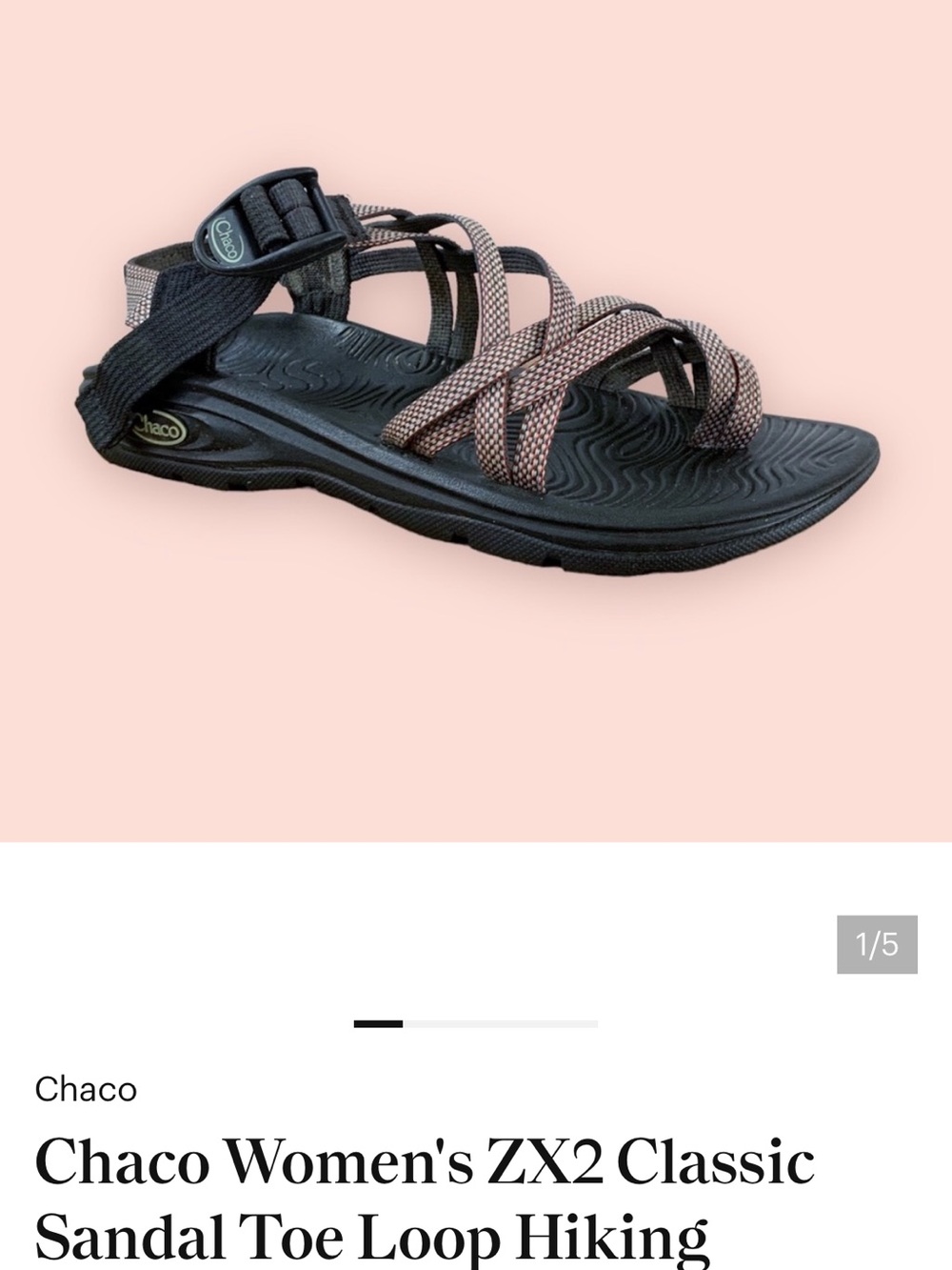 Chaco Women's ZX2 Classic Sandal in Black and Brown
